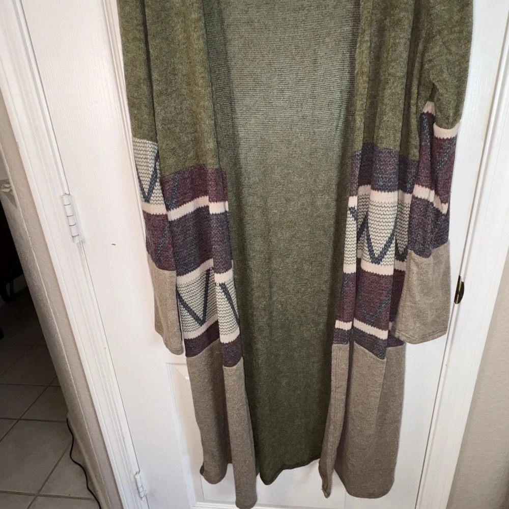 A.Again Women's‎ 3XL Duster Cardigan NWOT Warm Earth Tones Cozy